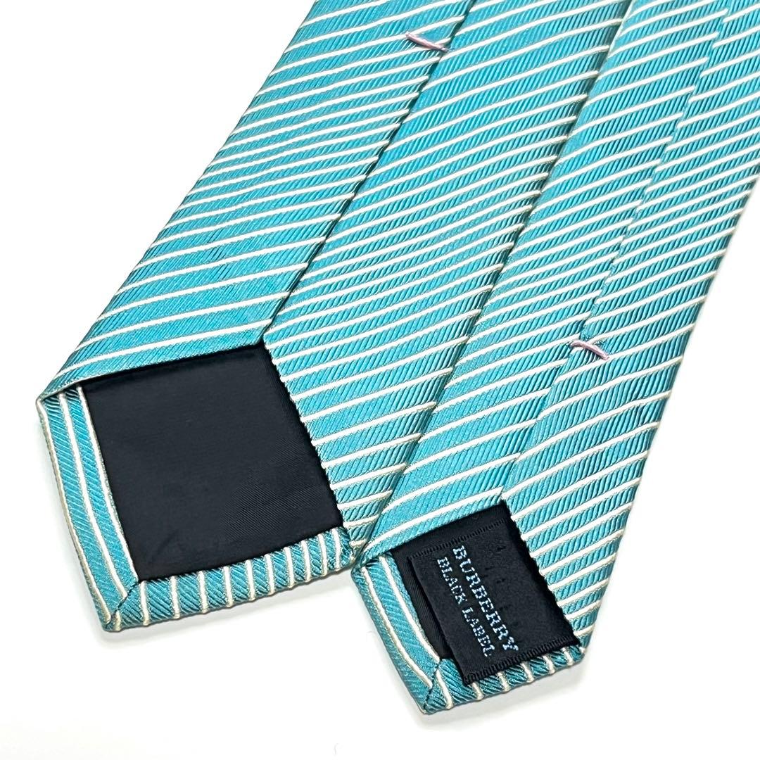 2674 バーバリーブラックレーベル ネクタイ ナロータイ レジメンタル