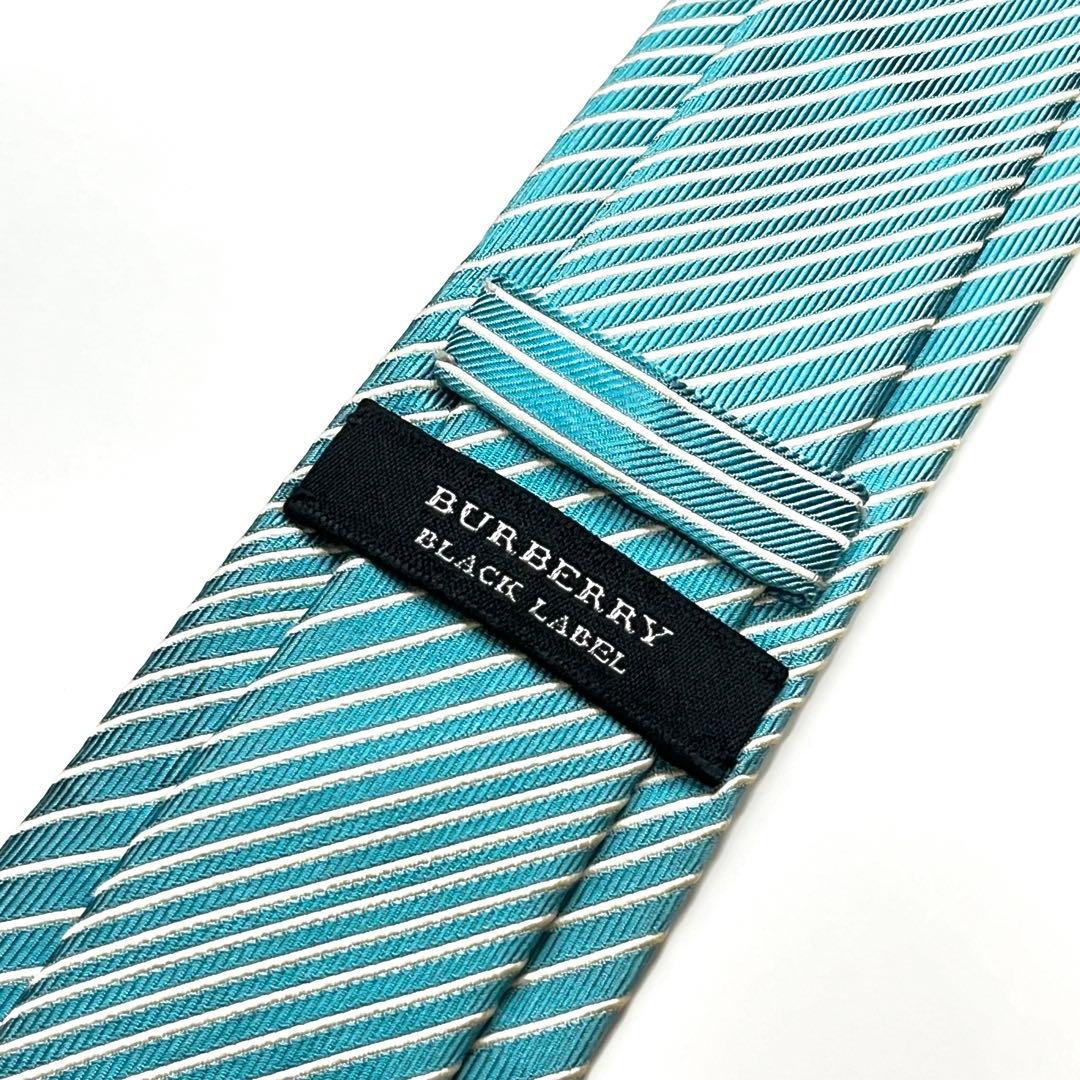 2674 バーバリーブラックレーベル ネクタイ ナロータイ レジメンタル
