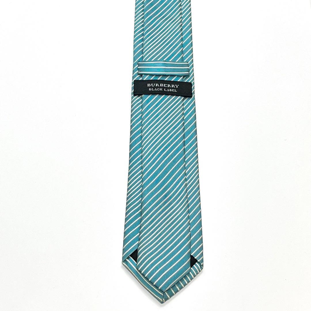 2674 バーバリーブラックレーベル ネクタイ ナロータイ レジメンタル