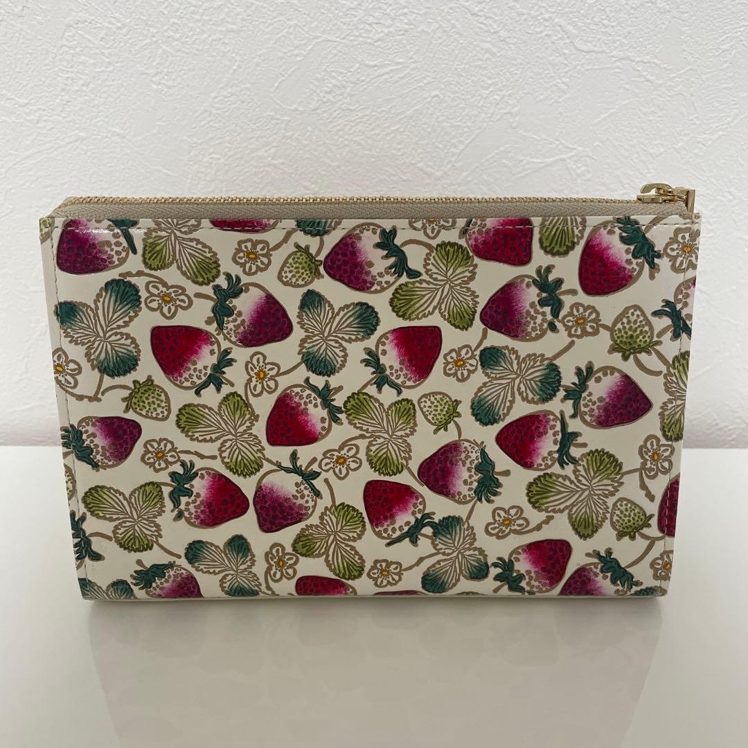 文庫屋大関　いちご柄ポーチ　新品未使用　完売品