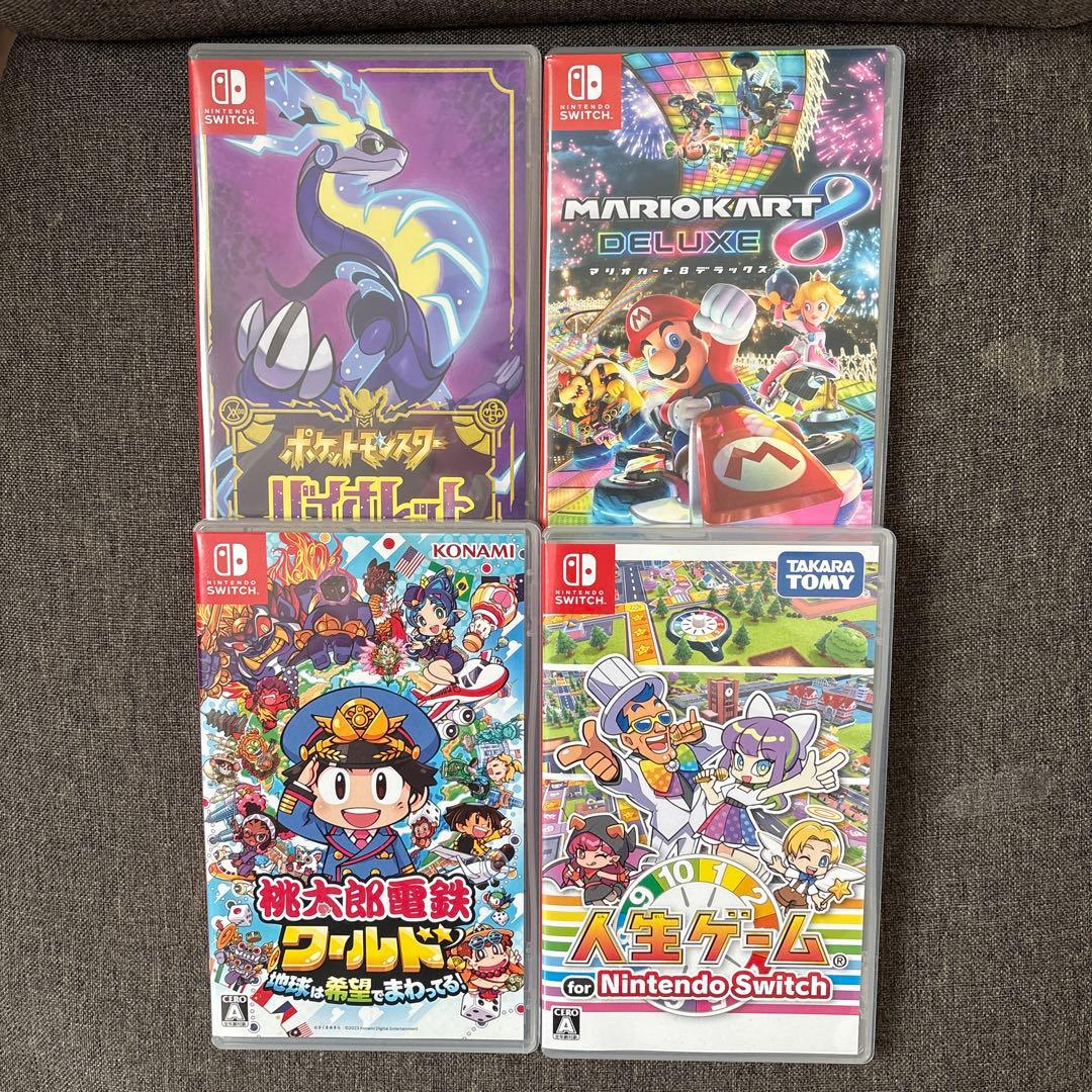 Switch 人生ゲーム　バイオレット　マリオカート8 桃鉄ワールド