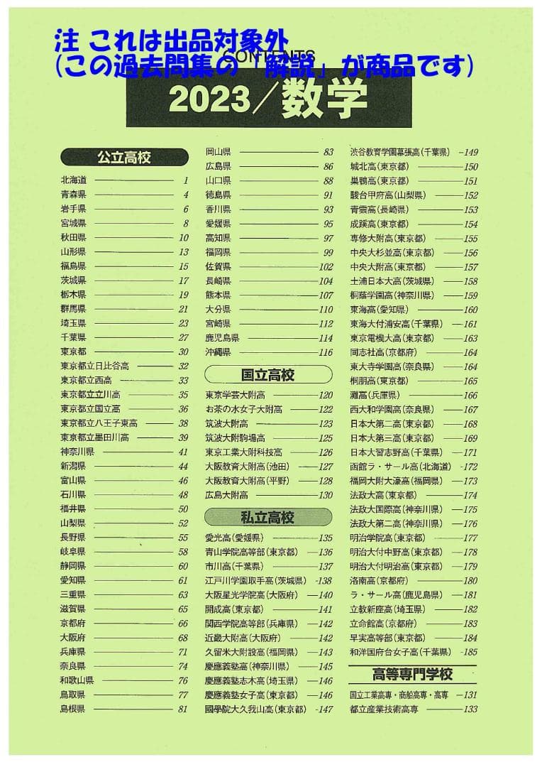 限定割引 塾講師オリジナル解説 動画付 全高入 2024年度用 数学 ＋6高
