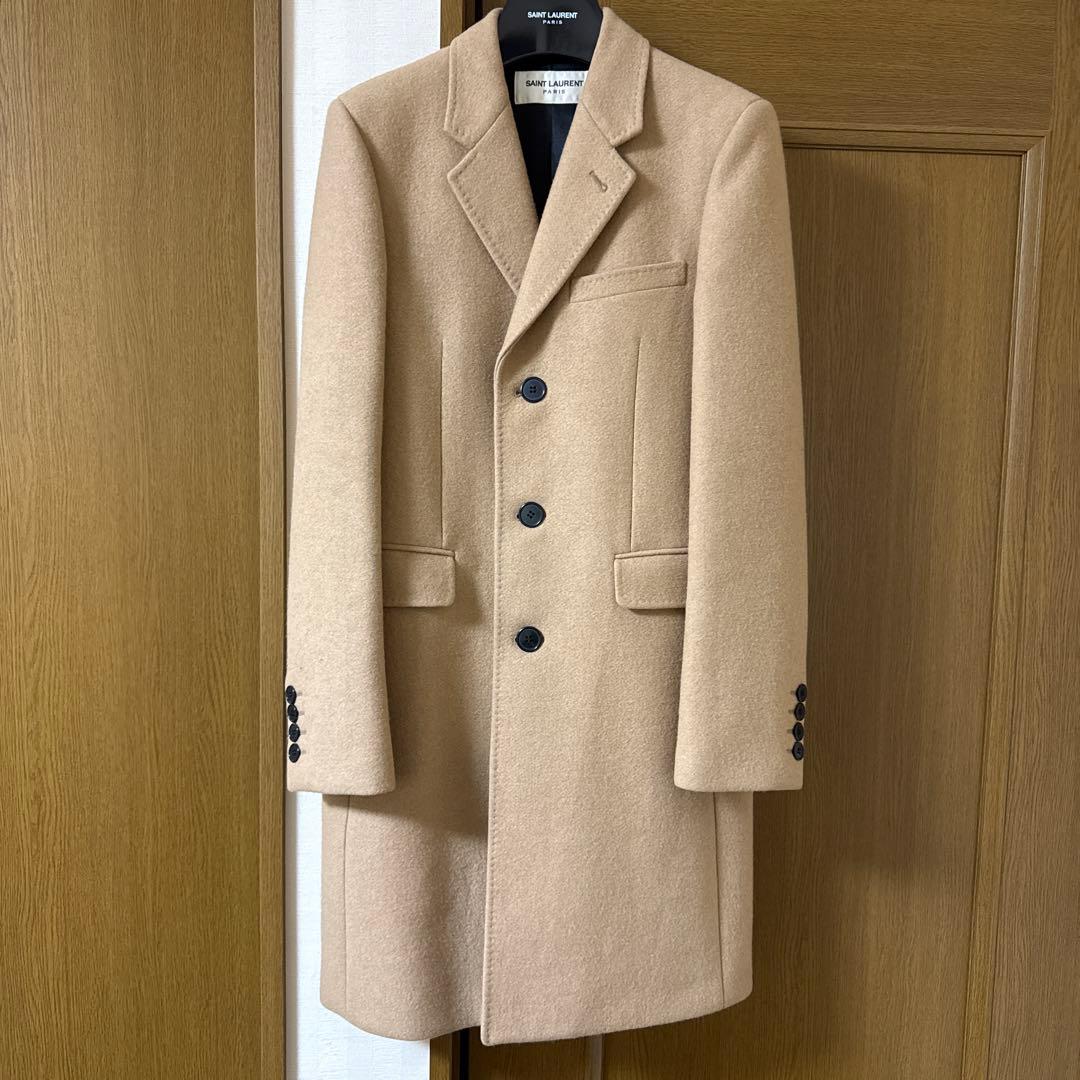 SAINT LAURENT サンローラン チェスターフィールドコート キャメル