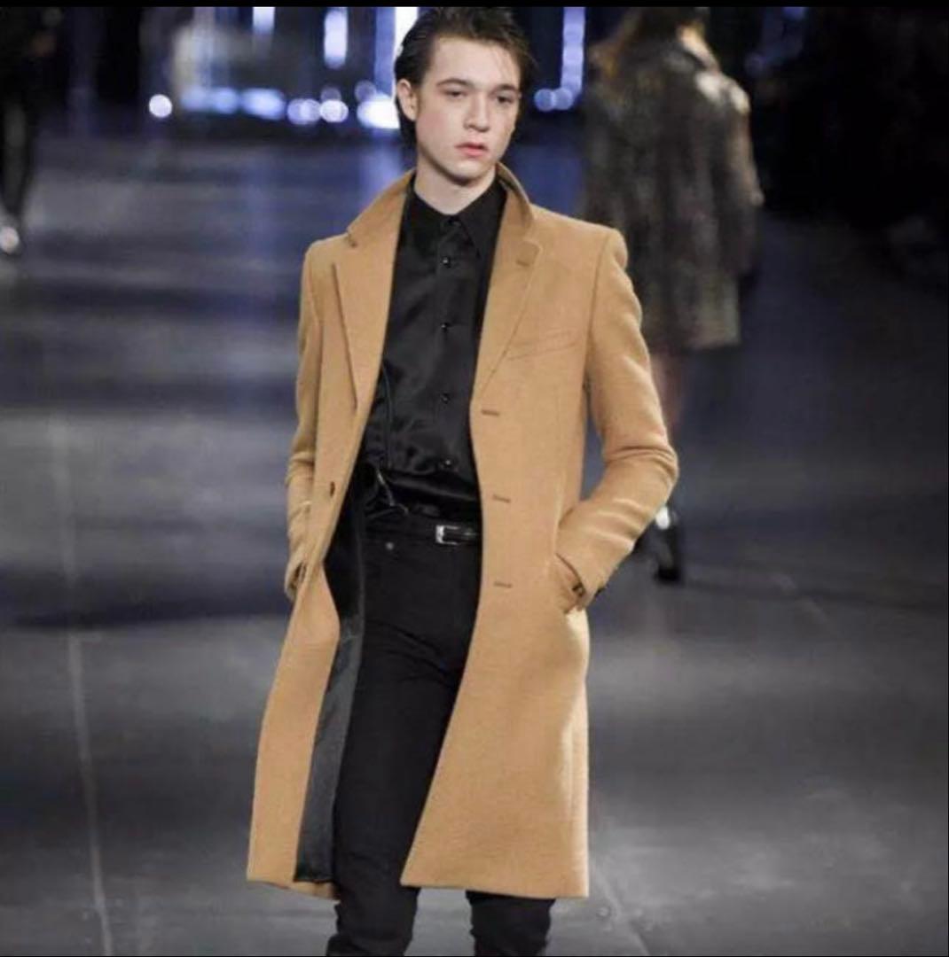 SAINT LAURENT サンローラン チェスターフィールドコート キャメル