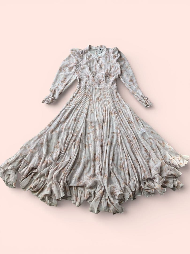 COCODEAL ココディール シフォンフラワープリントワンピース