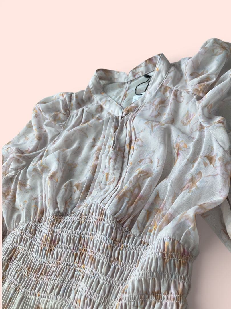 COCODEAL ココディール シフォンフラワープリントワンピース