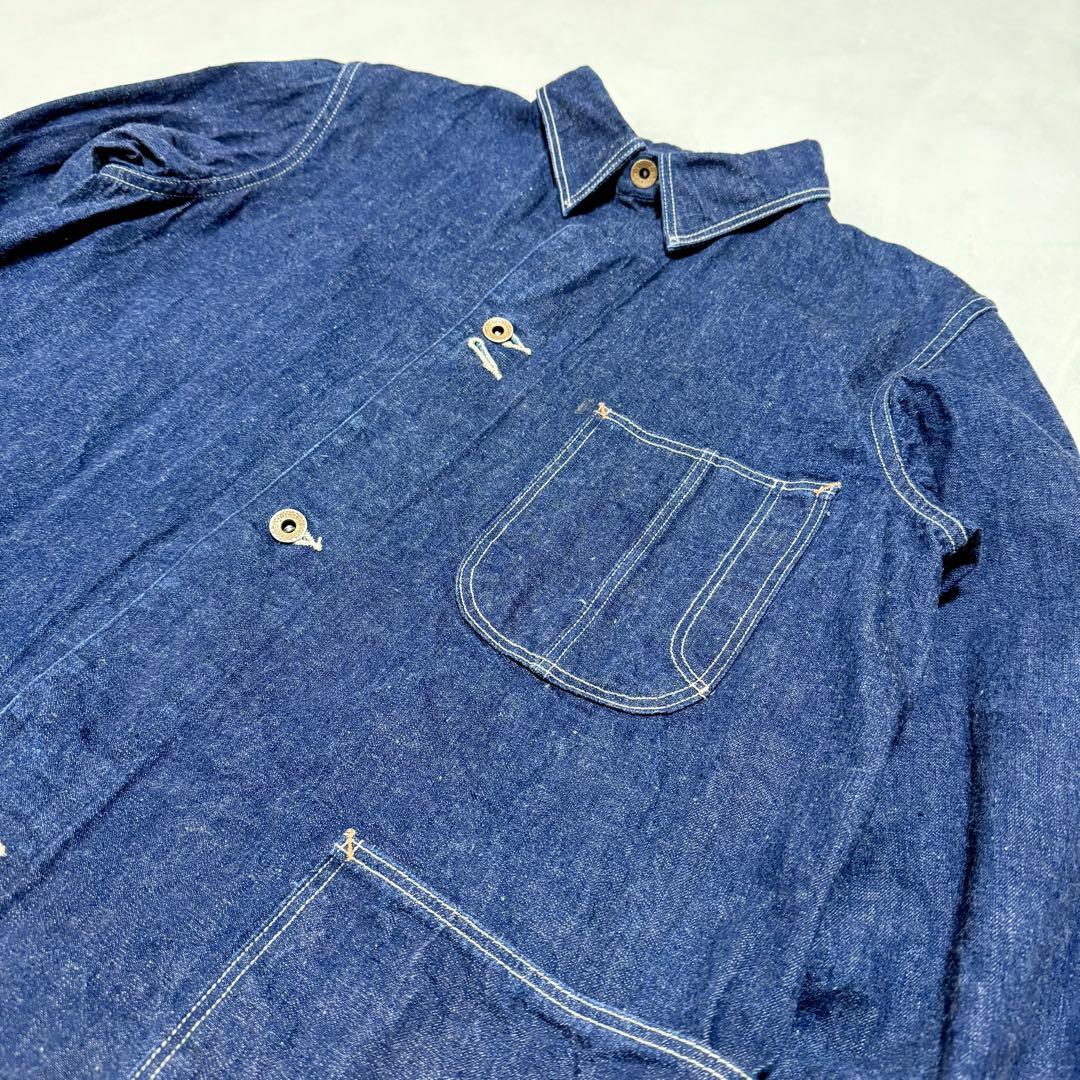 【美品】オアスロウ 40s カバーオール デニムジャケット 月桂樹 大戦