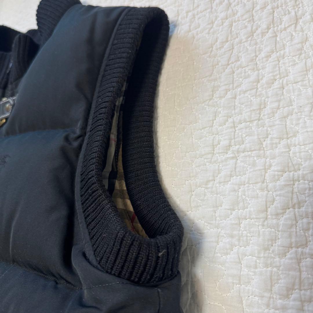 バーバリー Burberry ダウンベスト ノバチェック ホースロゴ 160A黒