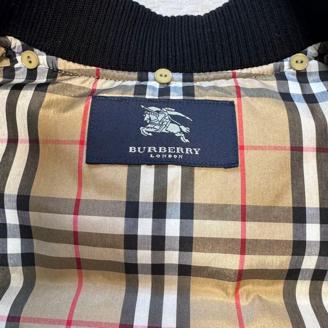 バーバリー Burberry ダウンベスト ノバチェック ホースロゴ 160A黒