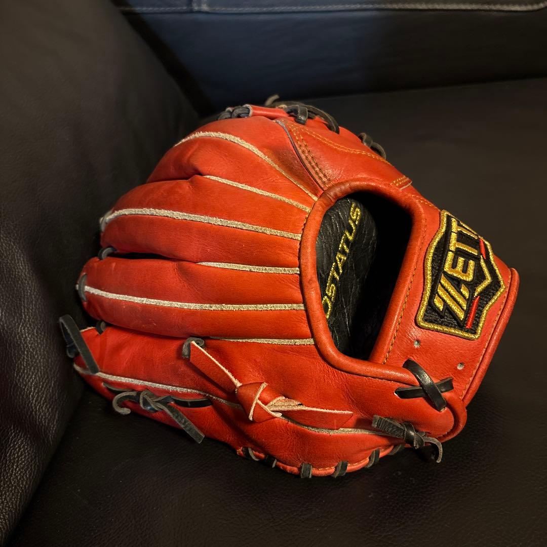 ZETT PROSTATUS 硬式グローブ 赤