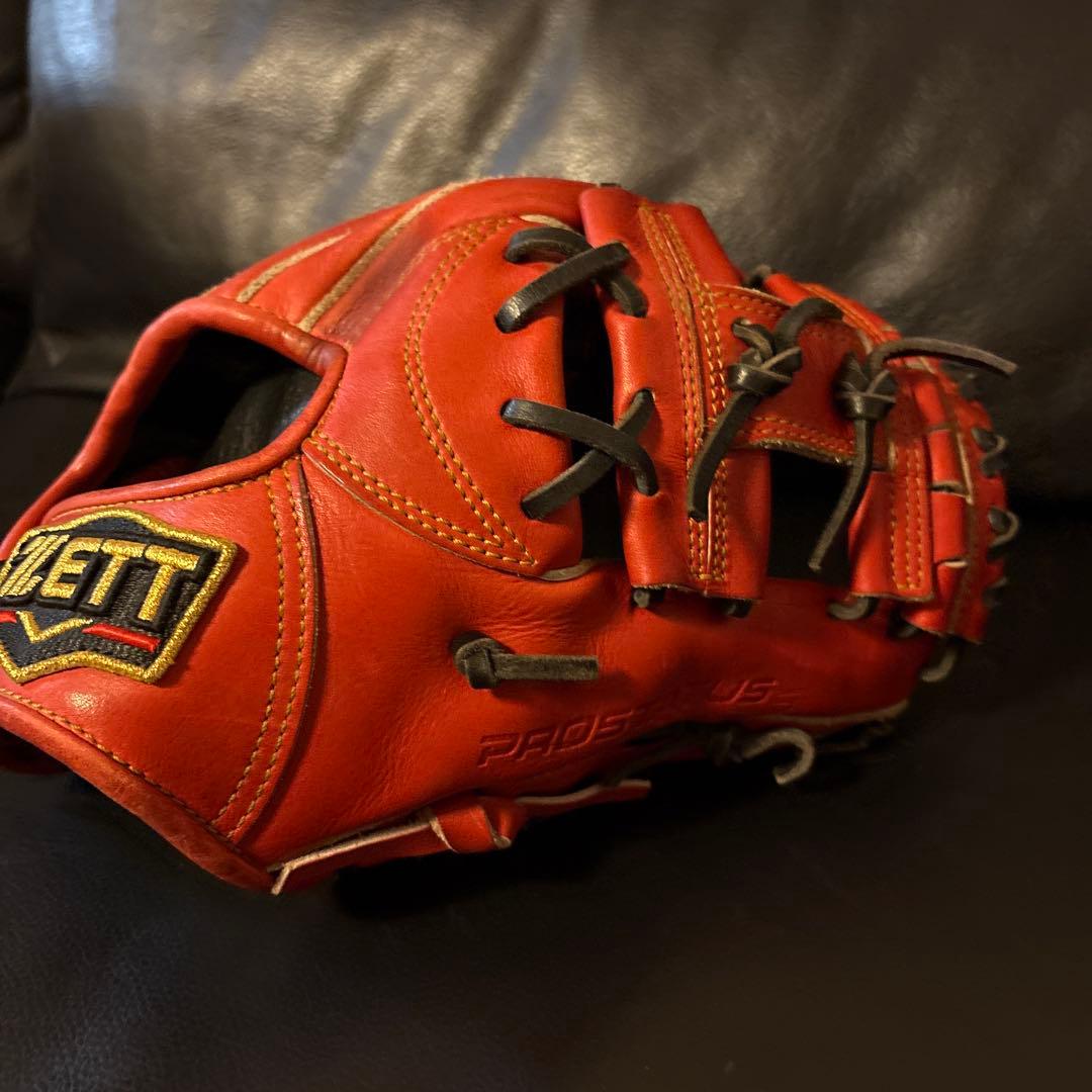 ZETT PROSTATUS 硬式グローブ 赤