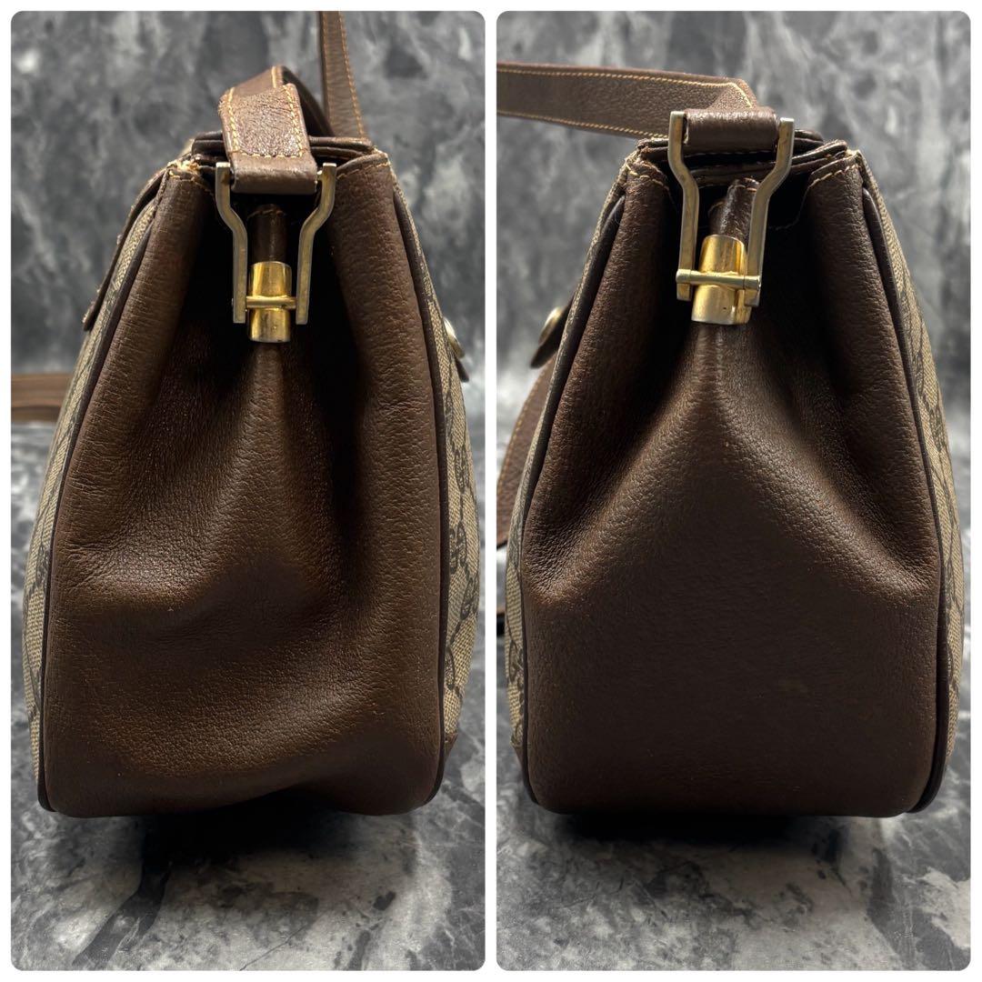 ✨美品✨GUCCI GG シェリーライン ショルダーバッグ ベージュ 金具 ロゴ