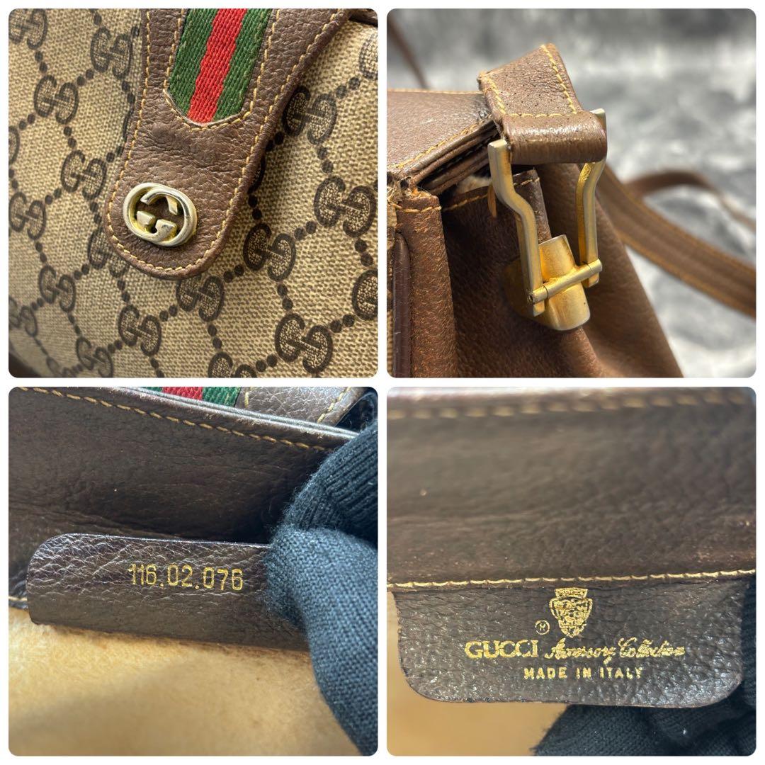 ✨美品✨GUCCI GG シェリーライン ショルダーバッグ ベージュ 金具 ロゴ