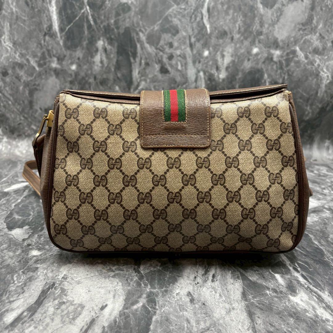 ✨美品✨GUCCI GG シェリーライン ショルダーバッグ ベージュ 金具 ロゴ