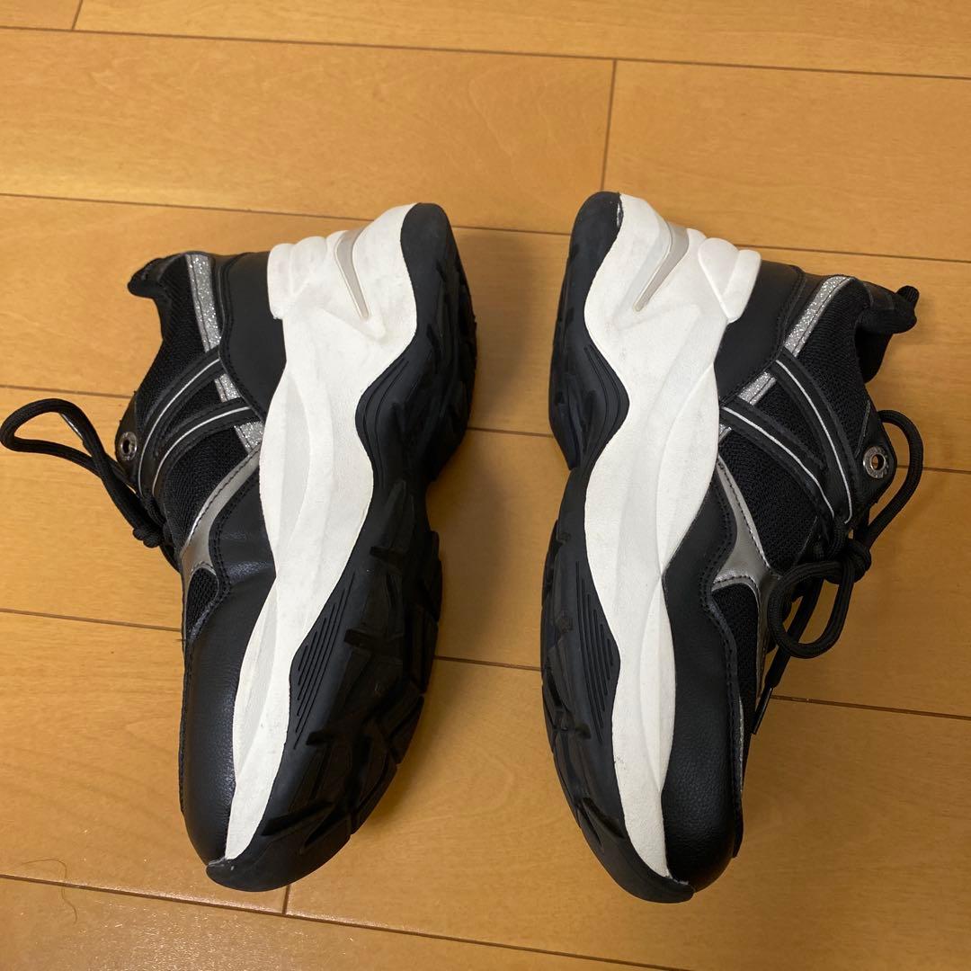 ビーアクシス ウエイトコアスニーカー ダイエット 体幹 トレーニング M黒/白