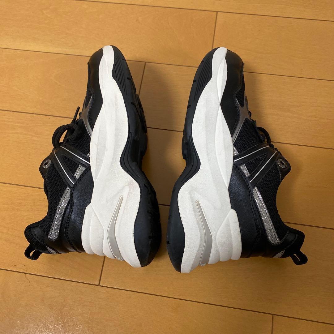 ビーアクシス ウエイトコアスニーカー ダイエット 体幹 トレーニング M黒/白