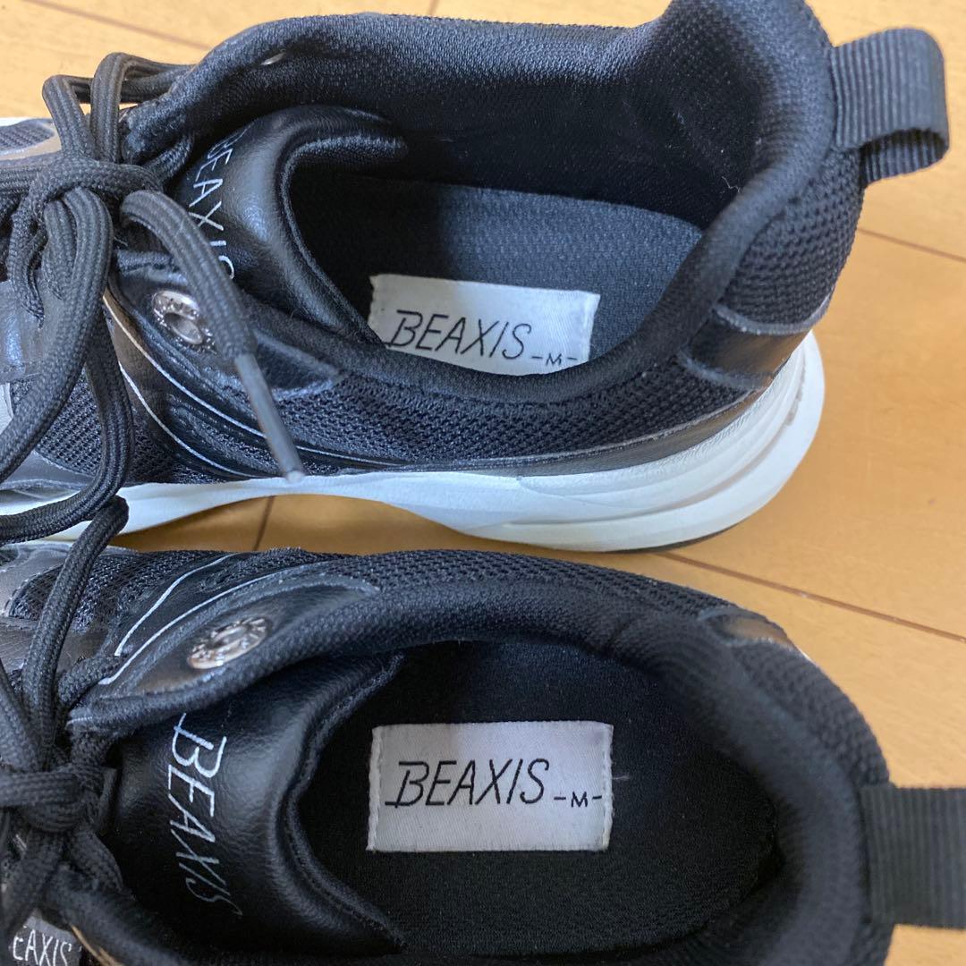 ビーアクシス ウエイトコアスニーカー ダイエット 体幹 トレーニング M黒/白