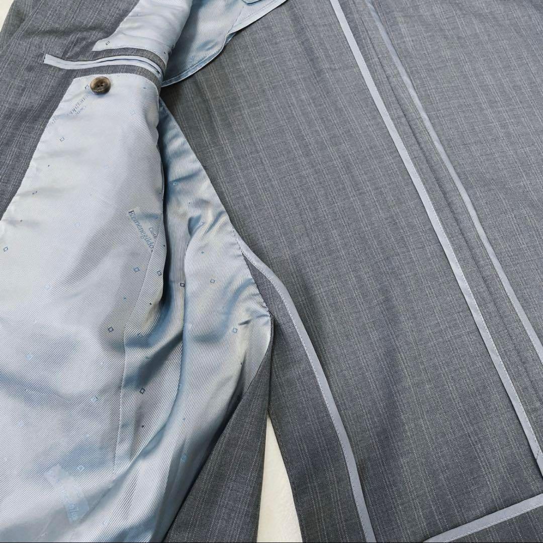美品エルメネジルドゼニア　トロフェオ　スーツ　シングル　サイドベンツ　グレー　L