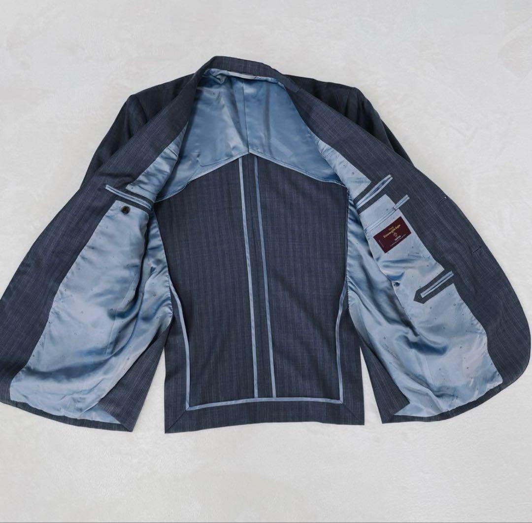 美品エルメネジルドゼニア　トロフェオ　スーツ　シングル　サイドベンツ　グレー　L