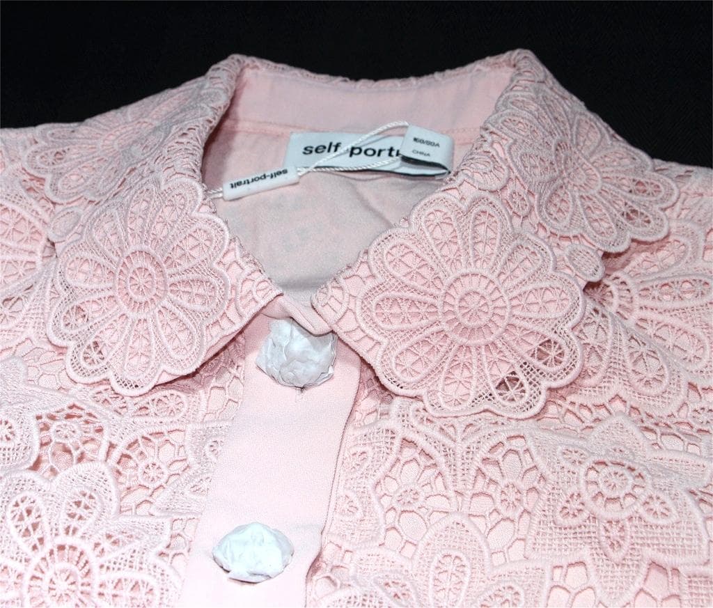 m*e様 セルフポートレイト ギピュール レース ジャケット ピンク UK8 未