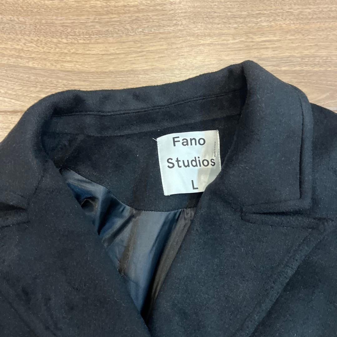 Fano Studios ダブルブレストウールハーフチェスターコート