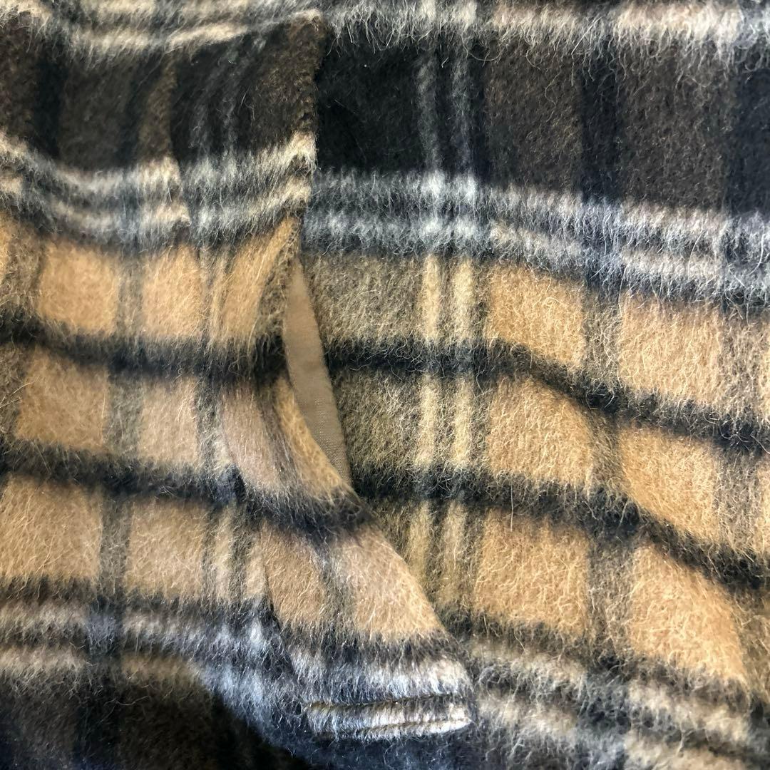 超美品　ADIEU TRISTESSE チェックポンチョコート はまじ　アルパカ