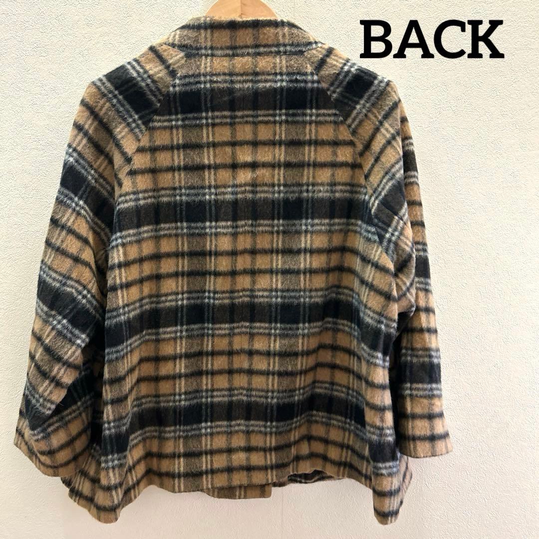 超美品　ADIEU TRISTESSE チェックポンチョコート はまじ　アルパカ