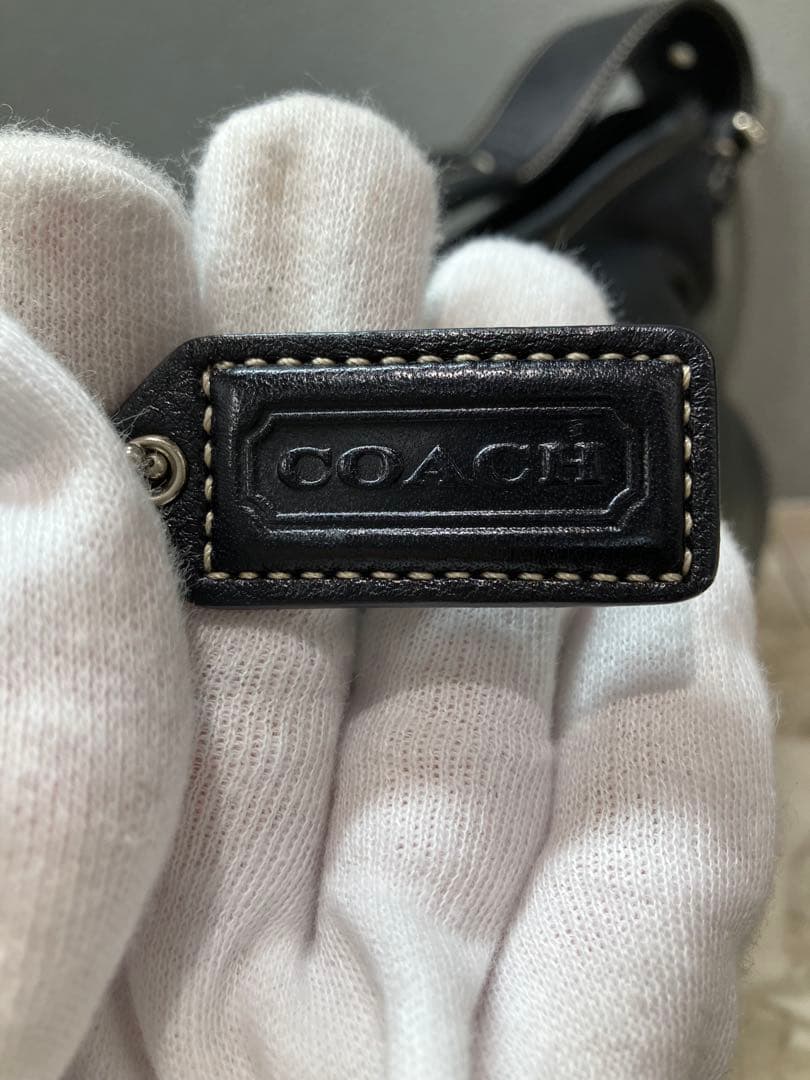 【美品】COACH ショルダーバッグ ワンショルダー レザー ブラック