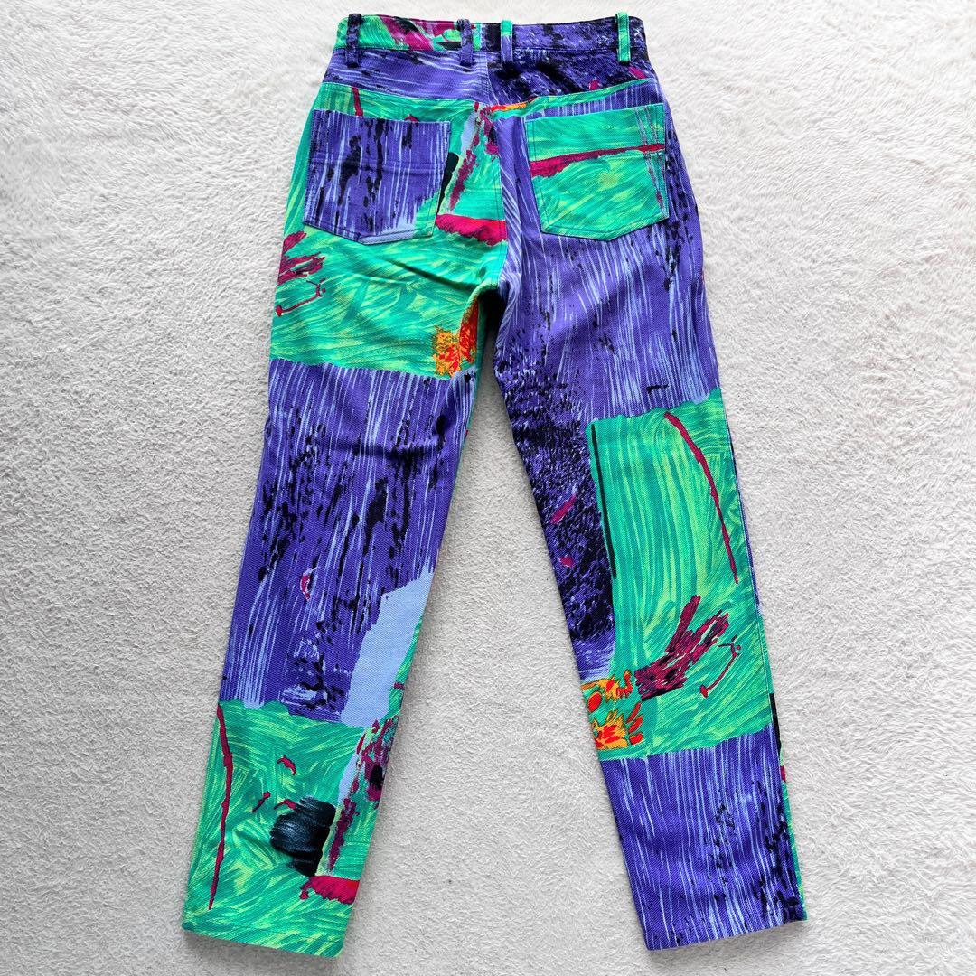 美品✨ISSEI MIYAKE イッセイミヤケ パンツ　総柄　ペイント　カラフル