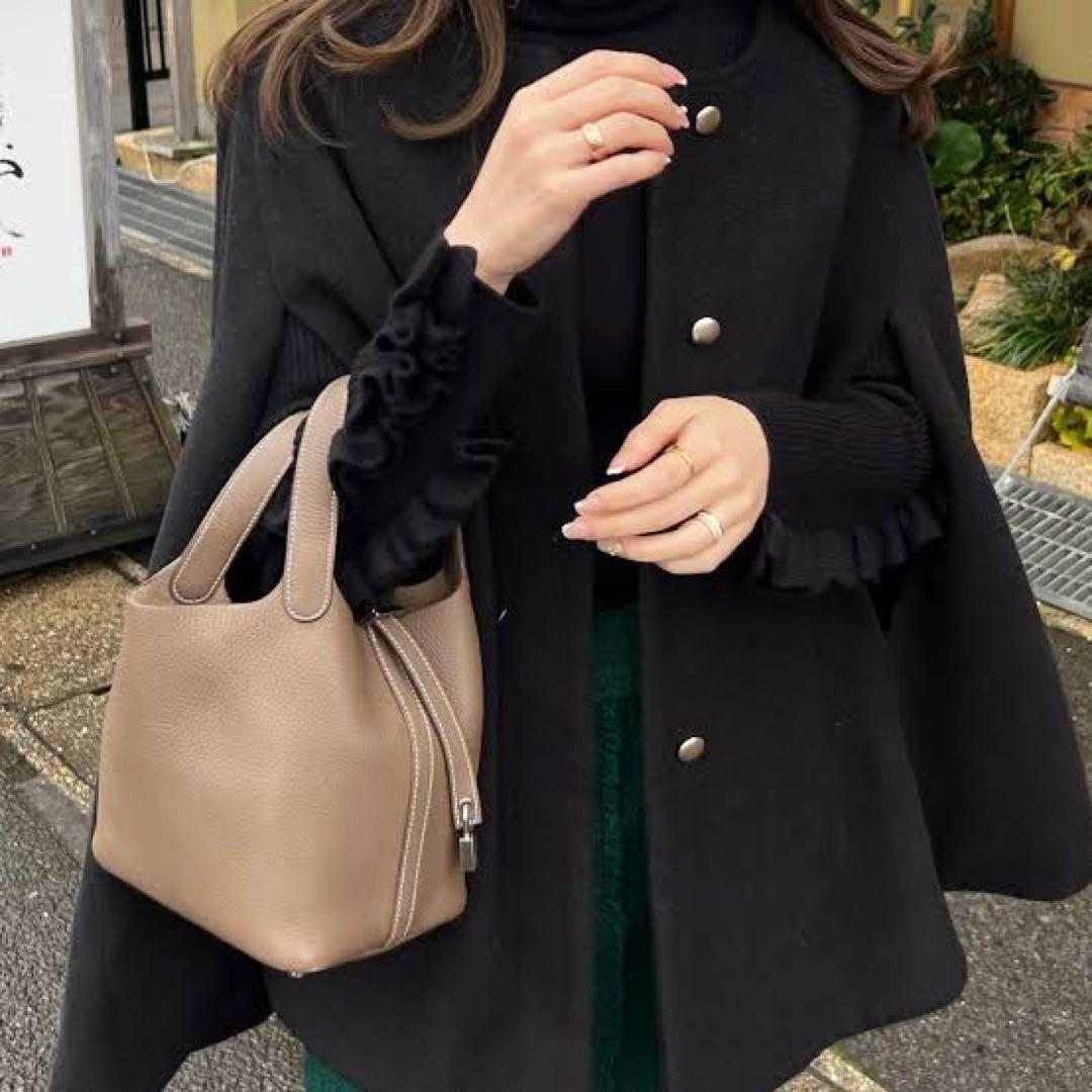 maison de Dolce. ケープコート ポンチョ ノーカラー ベルト