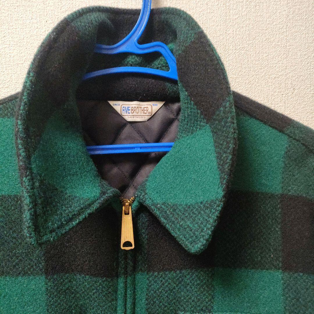 ファイブブラザー C.P.O ジャケット FIVE BROTHER　緑×黒　L