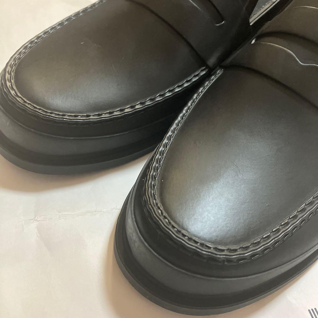 HUNTER メンズレインシューズ　ハンターローファー　ブラック 26.5～27