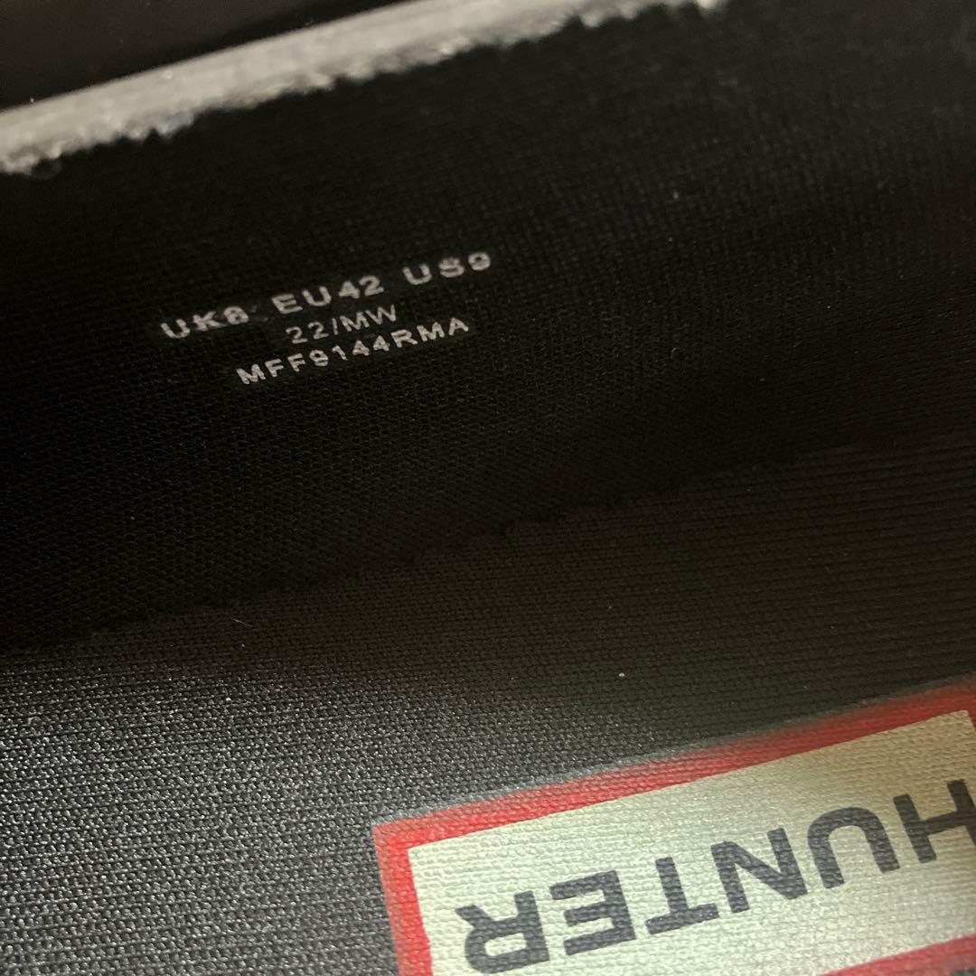 HUNTER メンズレインシューズ　ハンターローファー　ブラック 26.5～27