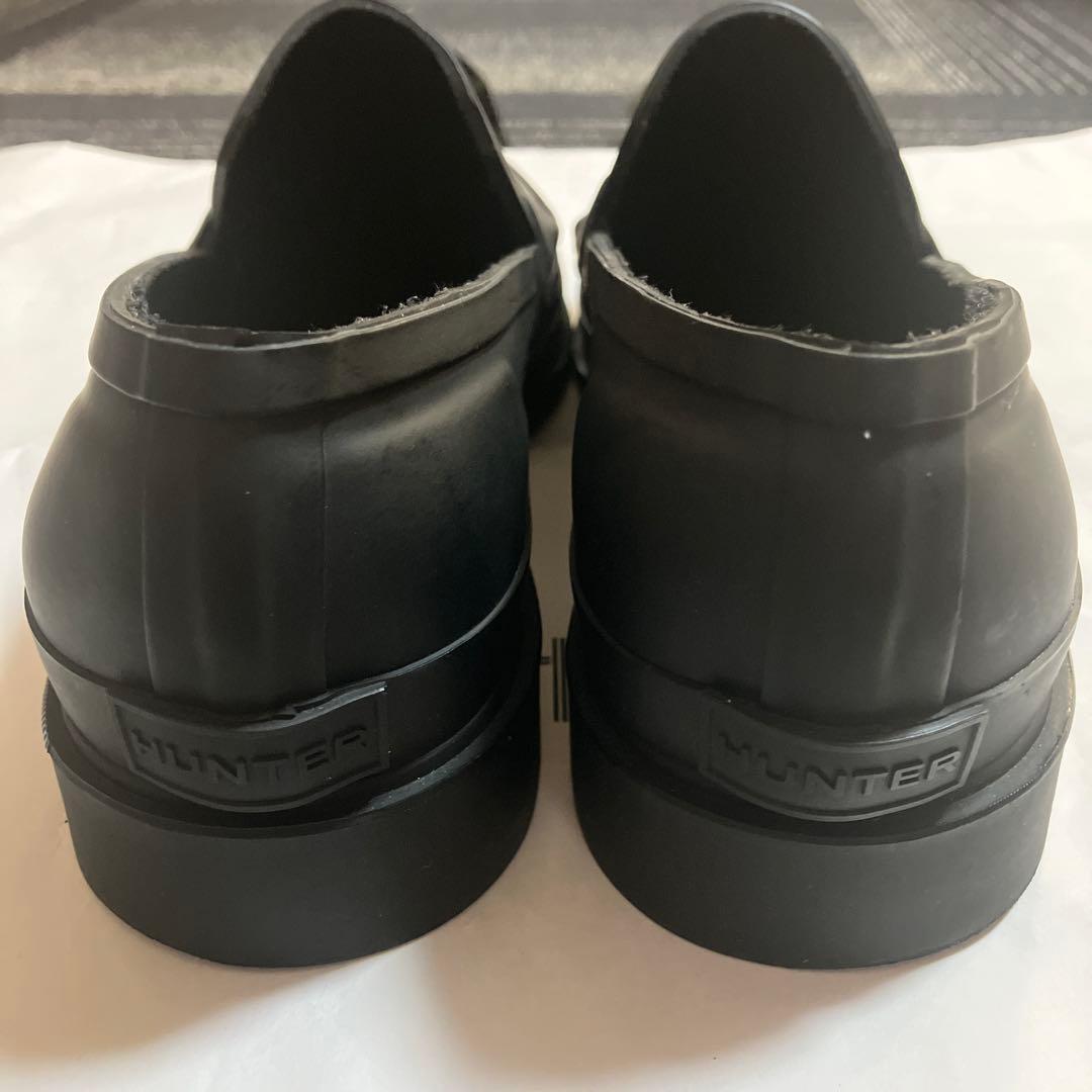 HUNTER メンズレインシューズ　ハンターローファー　ブラック 26.5～27