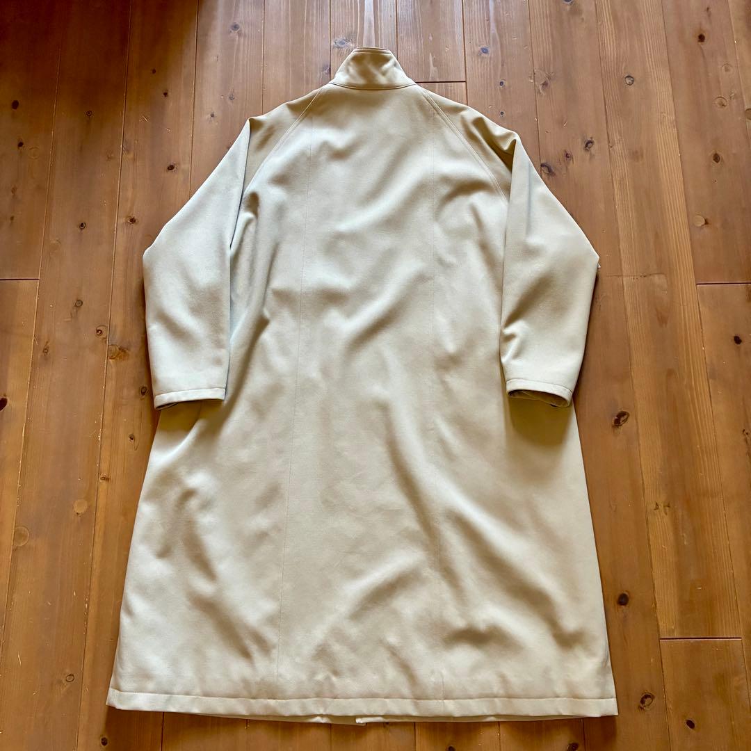 CABaN ウールギャバジン スタンドカラーコート 43 ベージュ Sサイズ