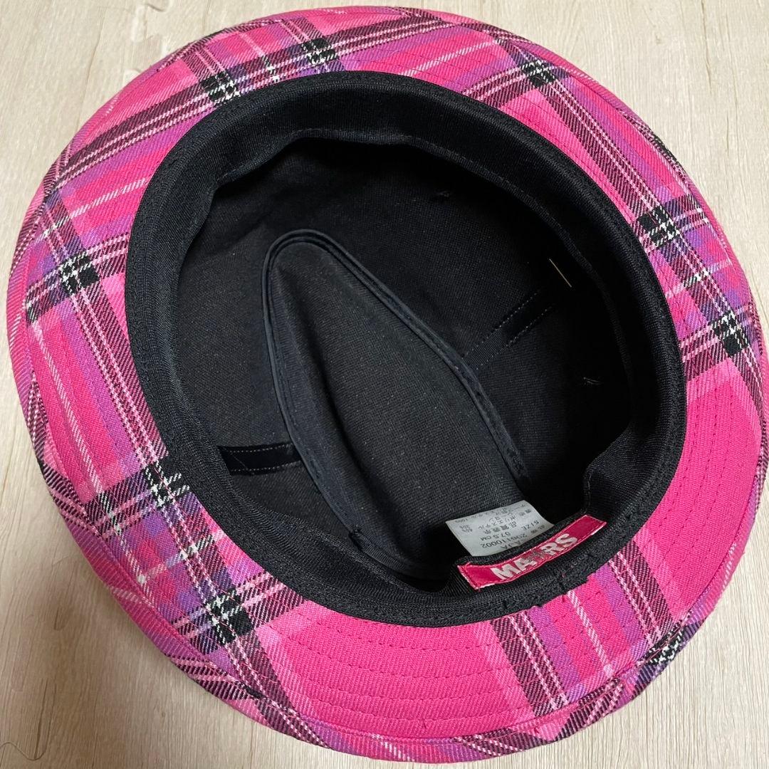 MA*RS マーズ ピンクチェック柄 ハット 平成 ギャル系