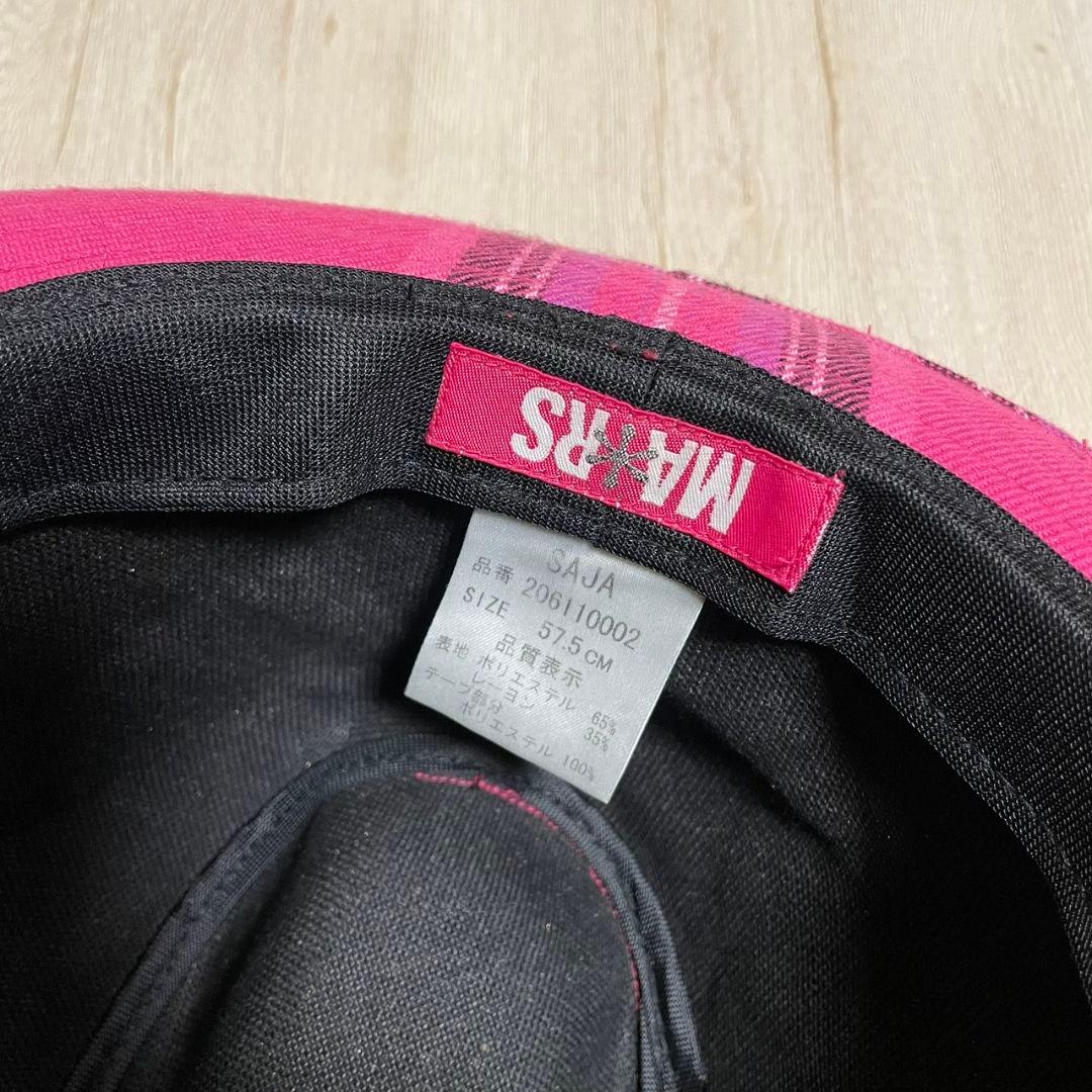 MA*RS マーズ ピンクチェック柄 ハット 平成 ギャル系