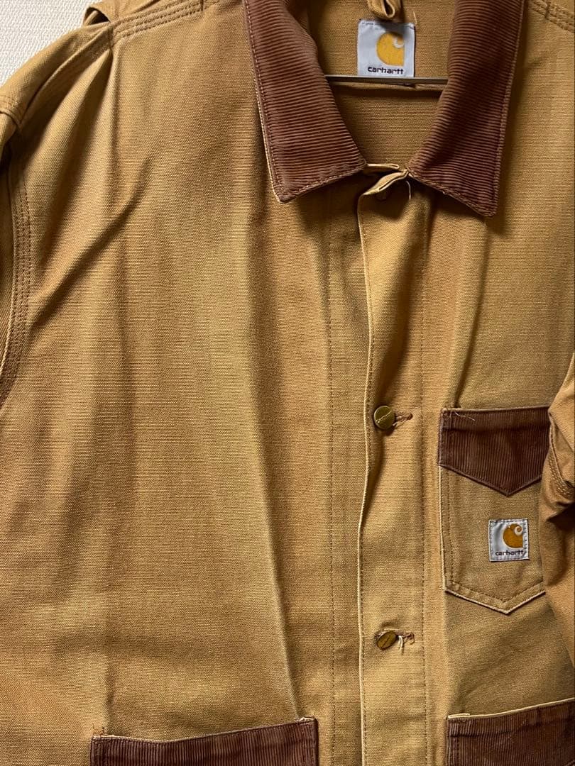 カーハート ダック × コーデュロイ カバーオール エンジニア ワークジャケット
