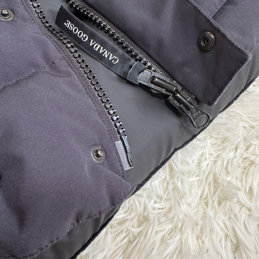 極美品 カナダグース フリースタイル ネイビー ダウンベスト ロゴワッペン XS