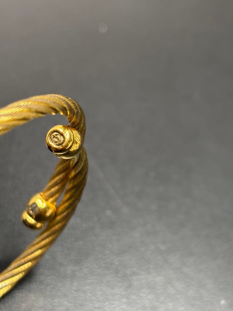 【稼働品】GUCCI時計 2700.2.L ブラック ゴールド グッチ バングル