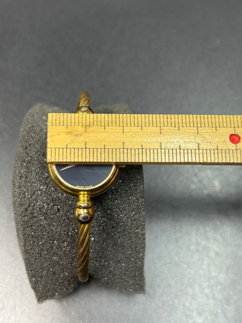 【稼働品】GUCCI時計 2700.2.L ブラック ゴールド グッチ バングル