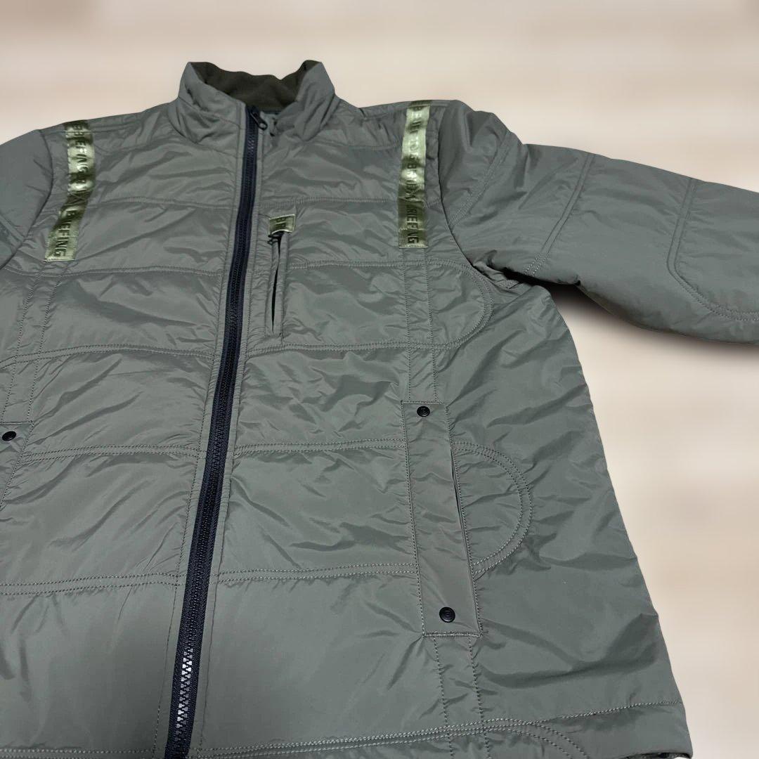 ブリフィングBRIEFING メンズブルゾン　パデットジャケットグリーン