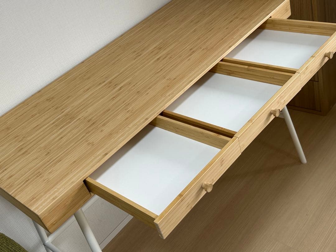 【送料込】IKEA リルオーセン　デスク　竹　バンブー