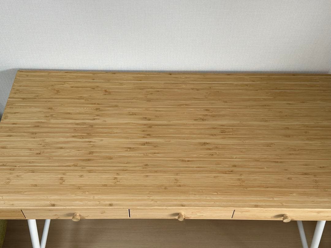 【送料込】IKEA リルオーセン　デスク　竹　バンブー