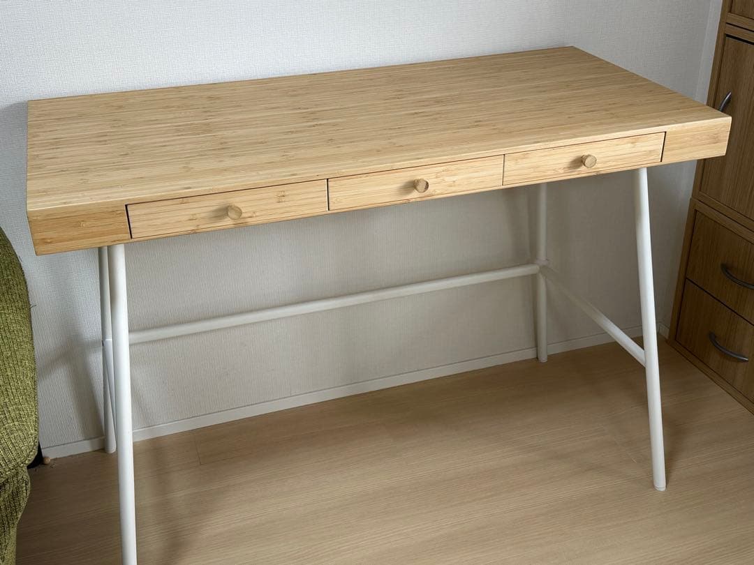 【送料込】IKEA リルオーセン　デスク　竹　バンブー