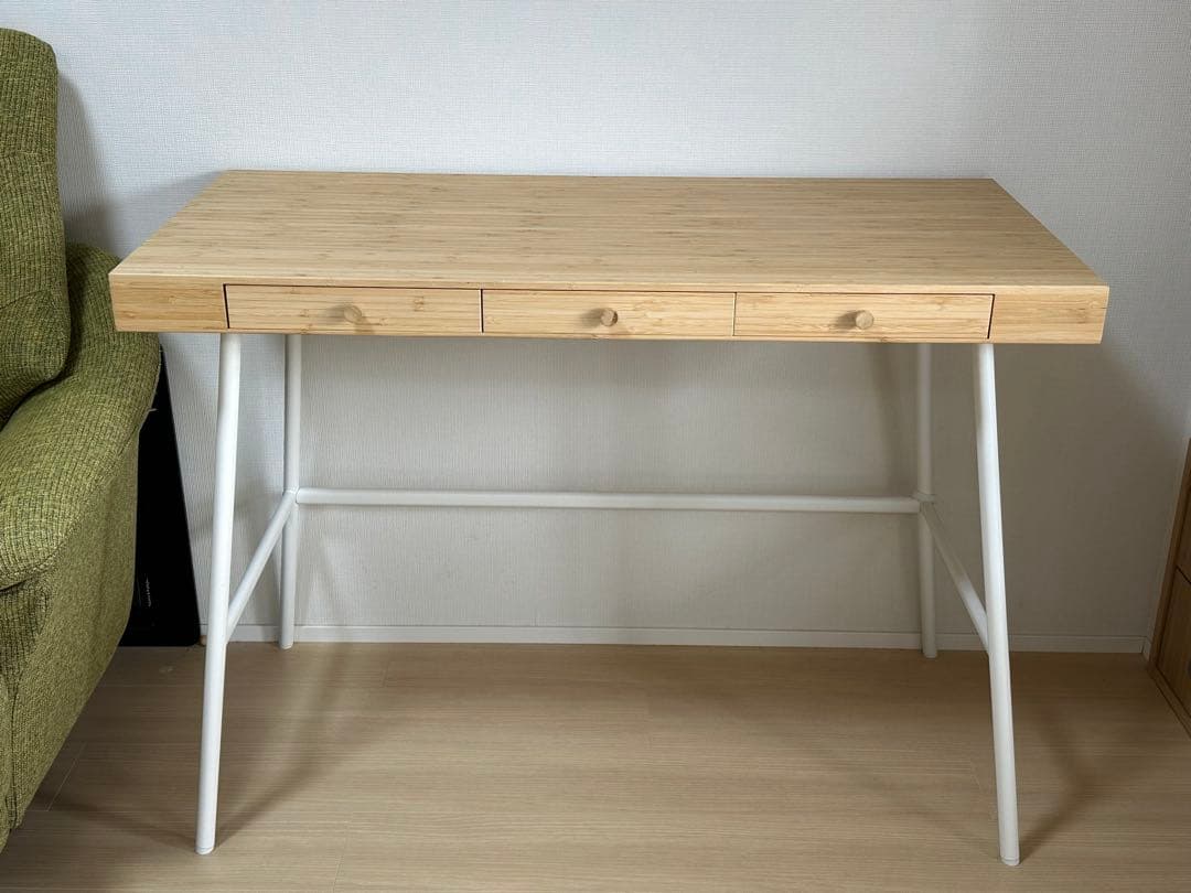 【送料込】IKEA リルオーセン　デスク　竹　バンブー