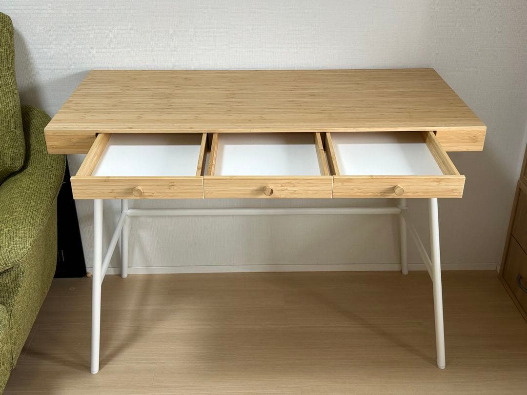 【送料込】IKEA リルオーセン　デスク　竹　バンブー