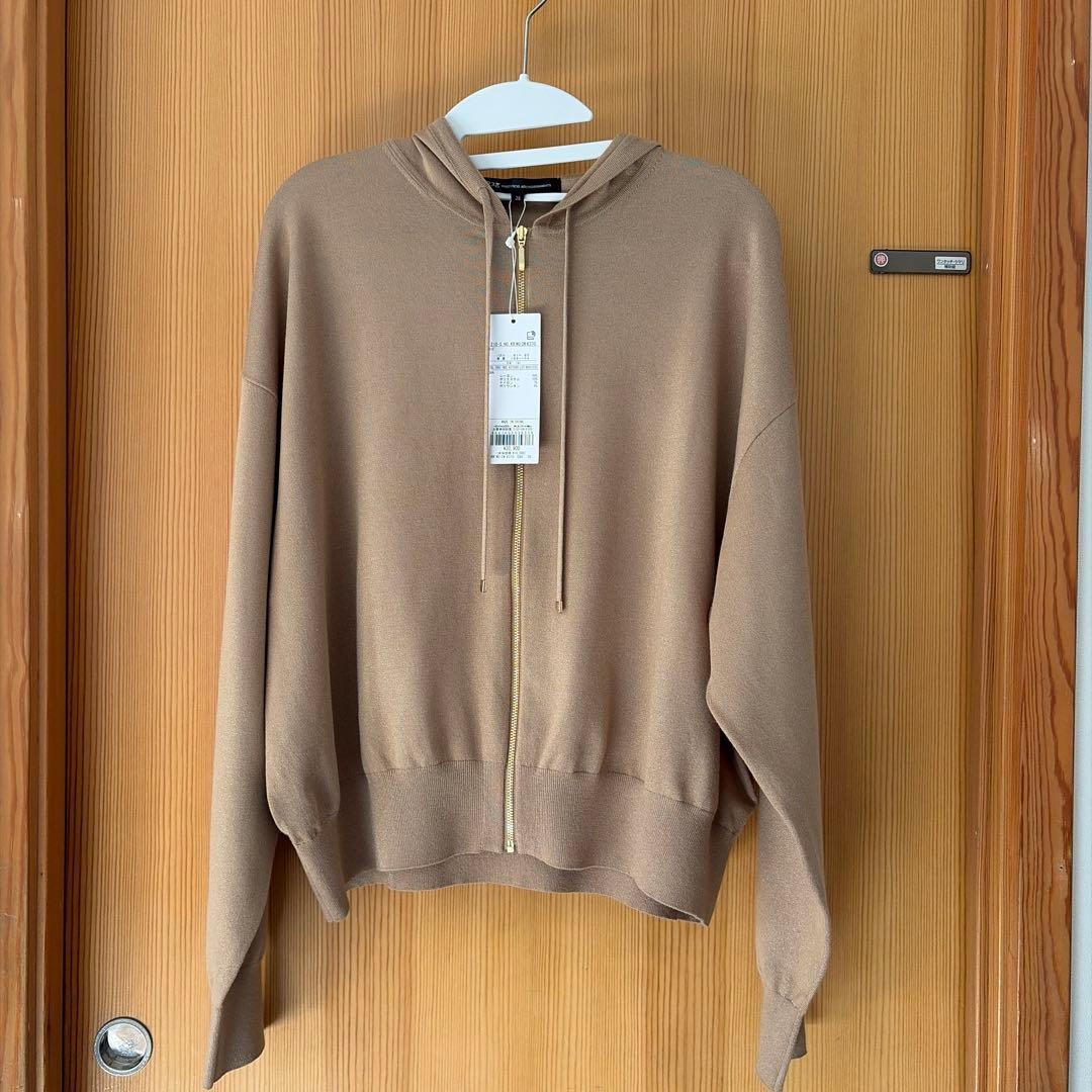 タグ付き新品！23区 【洗える】シャイニー ニットパーカー