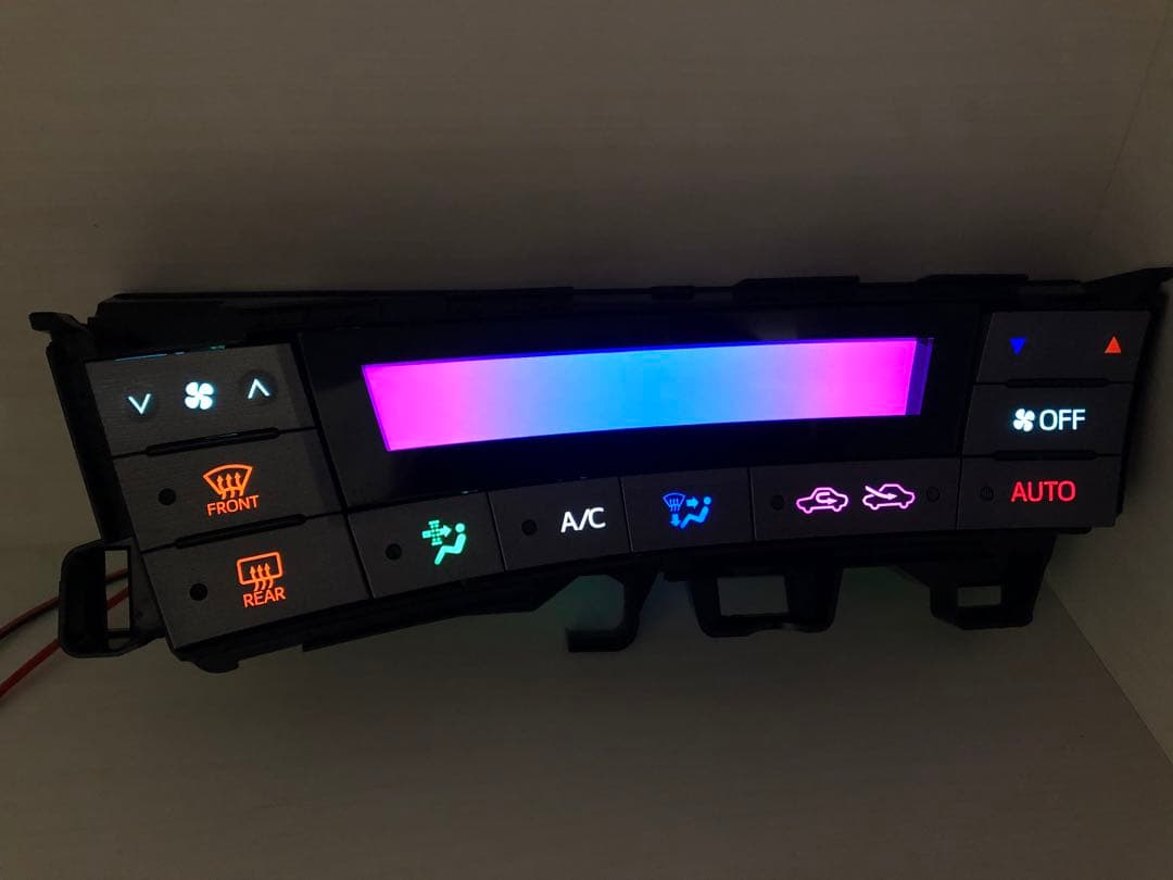 ZVW30 30プリウス　後期　エアコンパネル LED打ち替え済み　カラフル　a