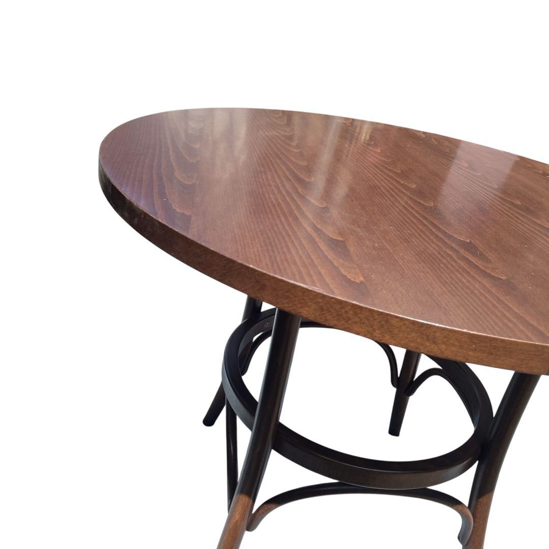 チェコ製？ ラウンドテーブル カフェテーブル 木製 アンティーク